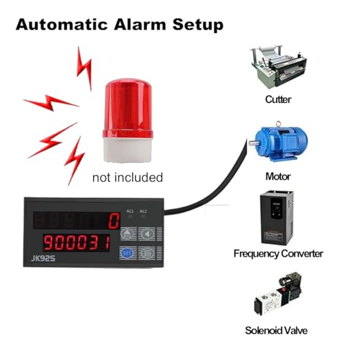 Digital Length Counter Wheel 0-999999 ft/in/m/yard with Dual Relay Outputs