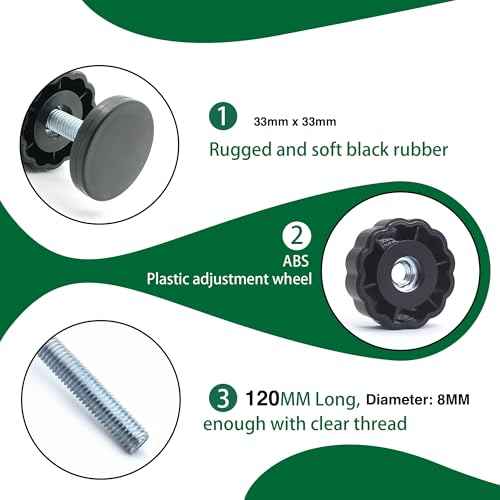 Vmaisi 8MM Pressure Gates Threaded Spindle Rods, Baby Gates Accessory Screw Bolts Kit Fit for All Pressure Mounted Walk Thru Gates 4 Pack