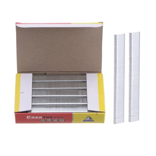 HARFINGTON 2800pcs 1/8-inch Crown Brad Nails & Staples Set with Storage Box - Silver