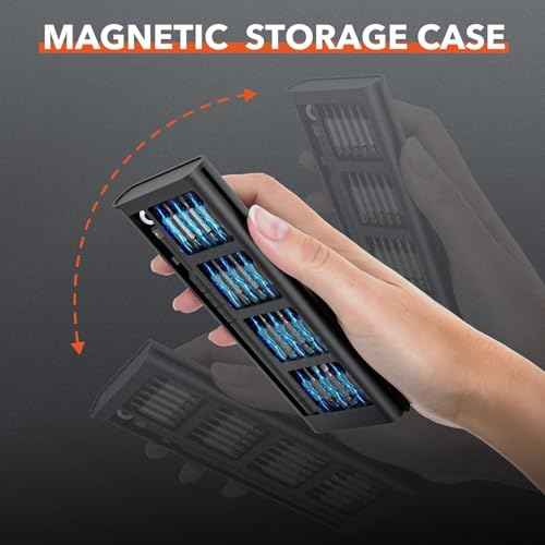 JOREST 52-IN-1 Precision Screwdriver Set, Mini Repair Tool Kit with Torx for Macbook, Computer, Laptop, iPhone, PS5, Xbox, Switch, Glasses, Watch, Ring Doorbell, Electronic, Small Gift Gadget for Men