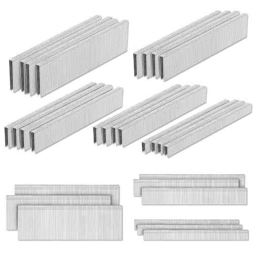 Pinoze Heavy Duty Galvanized Upholstery Staples & Brad Nails Kit - Multiple Sizes for Nail Guns