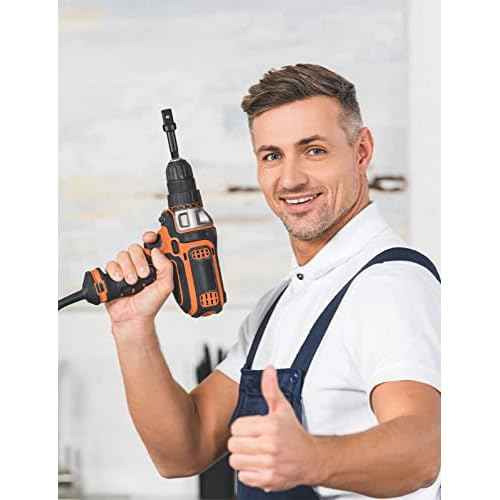 3/8 Impact Adapter Kit, 4 Pack Socket Adapter 1/4 Inch to 3/8 for Impact Driver, Automotive DIY, Extension Socket Bits, Handle Nut Driver and Drills