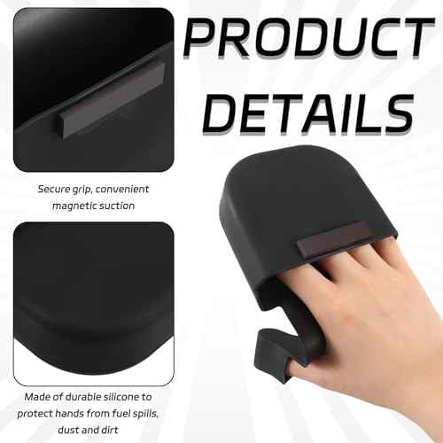 2 Pcs Gas Pump,Fuel Gloves,Gas Gloves For Gasoline Pump,Protect Hands From Filthy Reusable Magnetic,Silicone,Glove For Safe Refueling Durable And Universal(Black&Pink)