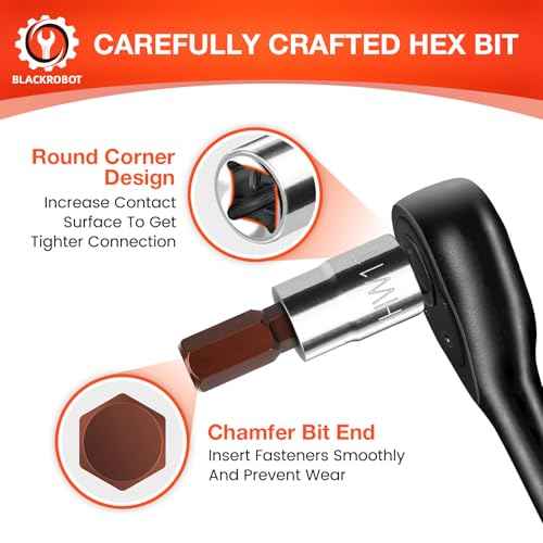 BLACKROBOT 11 mm Hex Bit Socket, 3/8 Inch Drive HW11 Allen Key Socket, Metric, Full Polished, S2 Steel Head Made For Repairing