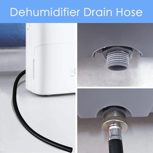 8FT Dehumidifier Drain Hose 3/4 in FHT No-Kink Black - atadbtae