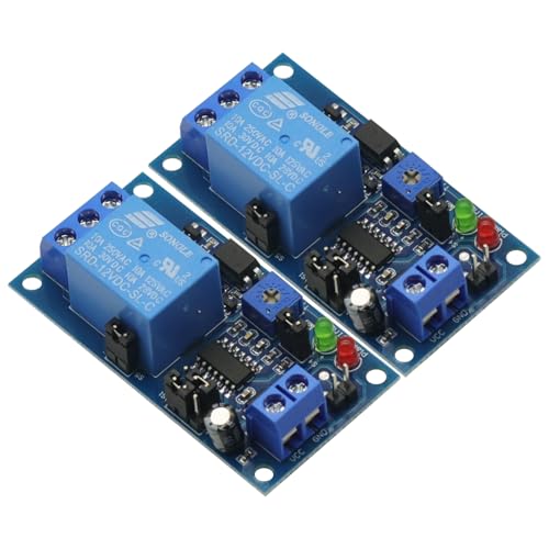 12V Relay Delay Switch Module with Timer, 8 Time Settings, Protection Diode