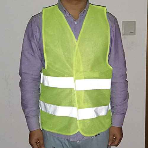 zojo Normal Visibility Safety Vests,12 Pack,Adjustable Size, Thin & Lightweight Mesh Fabric, Wholesale Safety Vest for Outdoor Works, Fits for Men and Women -Neon Yellow