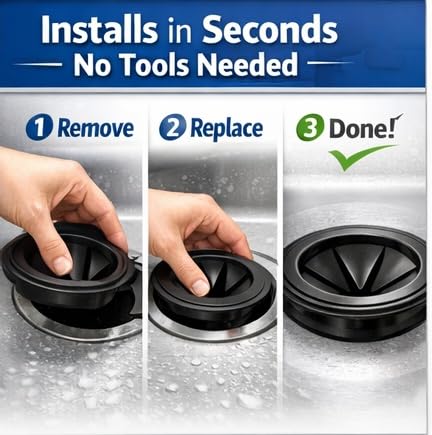 InSinkErator QCB-AM Antimicrobial Quiet Collar Sink Baffle - Replacement Splash Guard for Garbage Disposals