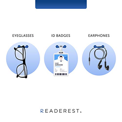 Readerest Magnetic Eyeglass Holders for Women (2 Pack), Secure Clips for Readers, Sunglasses & Work Cards, Eyewear Accessories, Holders for Nurse Badges, USA Made (Black & White with Crystals)