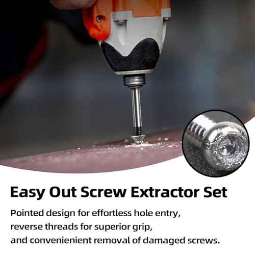 Greywolf 6 pcs screw extractor set, made of 35# Cr-Mo, bolt extractor, spiral groove bolt remover set, can easily remove broken screws, dropped screws, studs