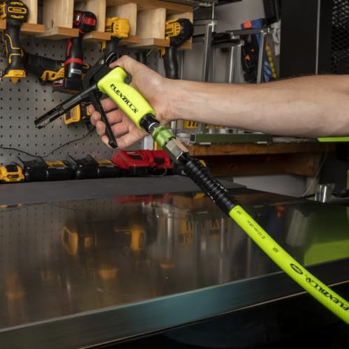 Flexzilla 3/8 in. x 50 ft. Air Compressor Hose with No-Kink Hybrid Polymer, 300 PSI, ZillaGreen