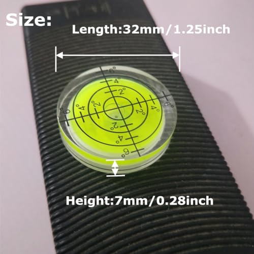 Circular Bubble Level 3-Pack Bullseye Spirit Level 32x7mm for Camera Tripod Telescope