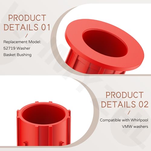 Washer Basket Bushing 52719 Replacement for Whirlpool Maytag Kenmore VMW – 2 Pack