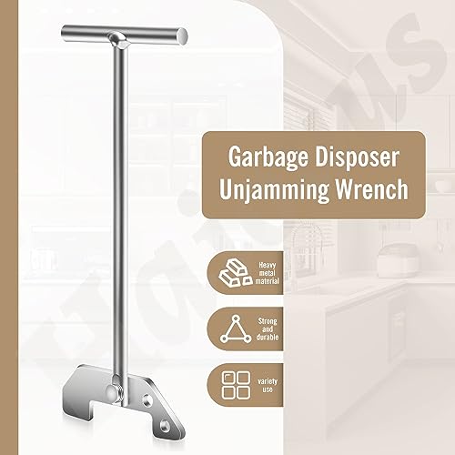 Garbage Disposal Unjamming Wrench - Easy Top-Side Blockage Removal Tool