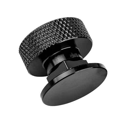 3mirrors Welding Hood (Pipeliner) Helmet Fasteners Headgear Replacement Parts Accessories Screws Flip Hood Aluminum - 1 Pair (Black Anodized Knurled)