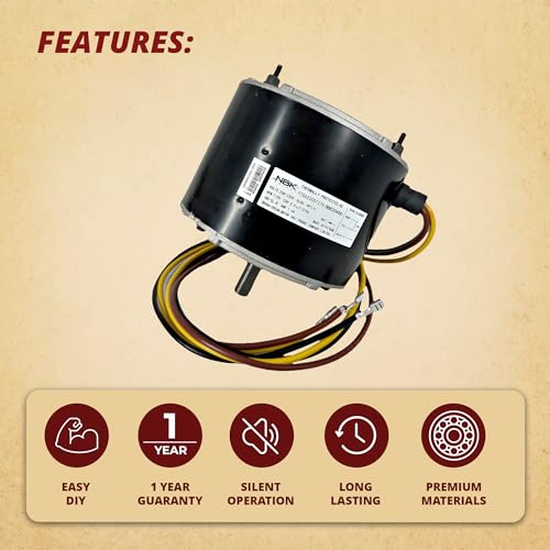 Pellethead 5KCP39EGS070S Condenser Fan Motor 1/4 HP, 1100 RPM, 208-230V Replacement