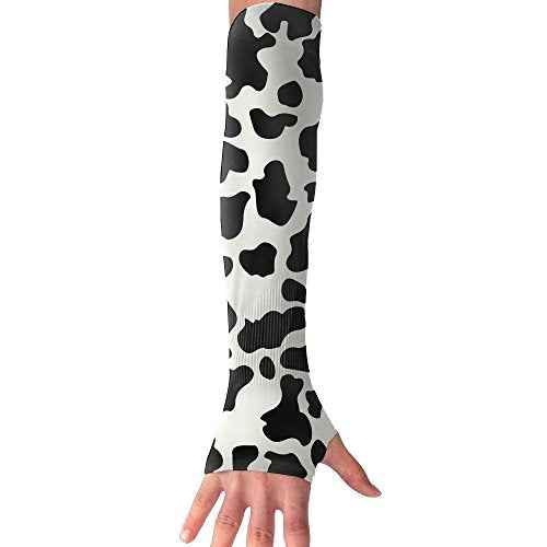 Cooling Arm Sleeves Cow Print UV Protection Hands Arm Cover Long Arm Sleeve Glove