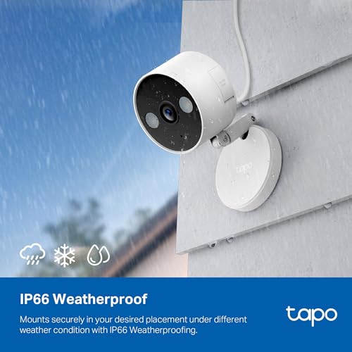 Tapo 2K+ Indoor/Outdoor Wired Security Camera C120 - White 1-Pack