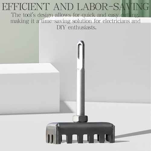 86 Junction Box Square Hole Punch Tool - Heavy-Duty Electric Hammer Drill Bit with Trapezoidal Teeth, No-Wall-Damage Quick-Cut Chisel for Electricians & Concrete Walls