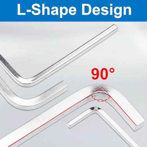 5pcs L Shaped Square Head Wrench, 3/4/5/6/7 mm Square Head Allen Wrench, Chromium Vanadium Steel Square Key Screwdriver Set for Pocket Hole Screws