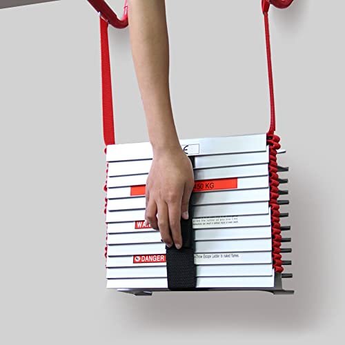 Hausse 13ft Retractable Fire Escape Ladder for Second-Story Emergency Escape