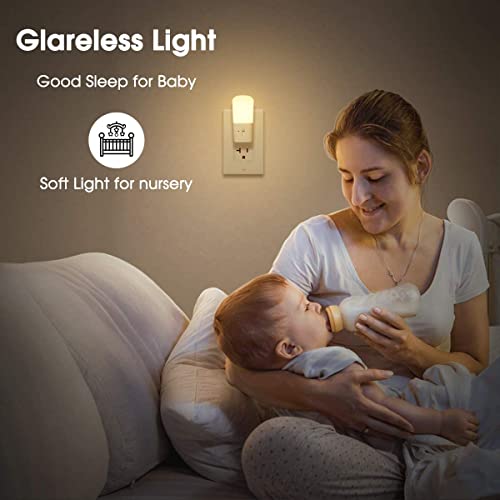 LOHAS-LED Warm Dimmable Plug-in Night Light 2-Pack with Auto Dusk to Dawn Sensor