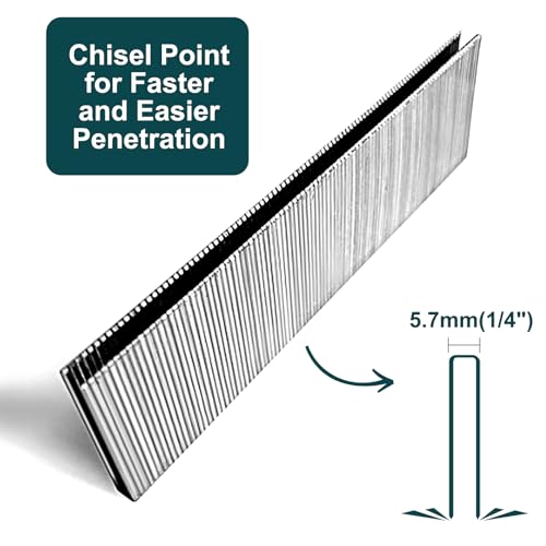 Toicann 1-1/2 Inch 18 Gauge Narrow Crown Staples 304 Stainless Steel, 1120-Pack
