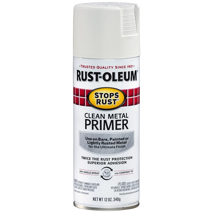 Rust-Oleum Stops Rust Flat White Metal Primer Spray 12 oz - Standard Pack of 1