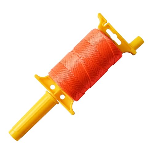 Reloadable Line Reel,Mason Line String line with Handle, 600 Ft Length Nylon Twine,18 Braided Nylon String for Gardening Or Masonry Tools,Outdoor Kite£¬Twine String for Gardening Fluorescent Orange