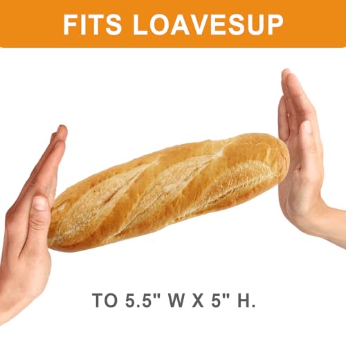 Bread Slicer with Crumb Tray, Adjustable Thickness & Width — 4 Sizes