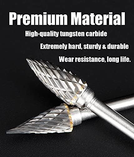 10PCS Tungsten Carbide Rotary Burr Set for Dremel - Wood, Metal Engraving & Drilling