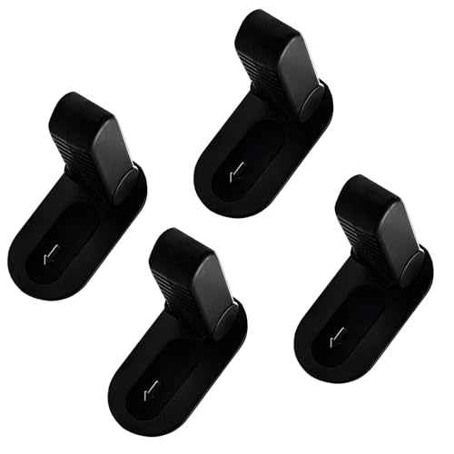 Childproof Door Lever Lock Prevents Toddlers Pets from Opening Doors, No Drill Tool Needed Easy to Instal, Child Safety Locks for Doors, Windows, washrooms (Black, Pack, 4)