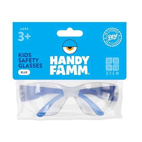 Handy Famm Kids' Safety Glasses, Lightweight Scratch Resistant Protective Eyewear for Children