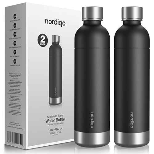 Stainless Steel Carbonating Bottle 33 oz | Compatible with Aarke Carbonator 3, Sodastream (Excl. model Aqua Fizz + Jet) and many others| Dishwasher Safe, No Expiration Date, BPA-Free