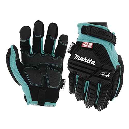 Makita Unisex Impact-rated T 04276 Advanced ANSI 2 Impact Rated Demolition Gloves Medium