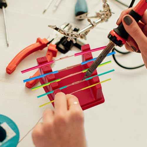 1PCS Soldering Station Clamp,Welding Soldering Holder Station Helping Hands Soldering Station Wire Clamp Bracket Holder with 5 Slots Third Hand Station with Magnetic for 30AWG to 12AWG Wire Cable