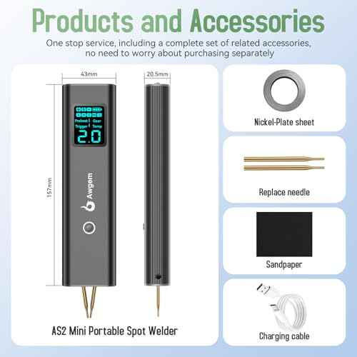 Battery Spot Welder, Battery Welder 99 Gear Adjustable Handheld Spot Welder with LCD Screen Automatic and Manual Modes Portable Spot Welding Machine for Welding Nickel Strips and Iron