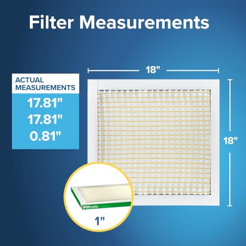 Filtrete 18x18x1 MERV 8 MPR 700 Air Filter 2-Pack - Pleated HVAC Replacement