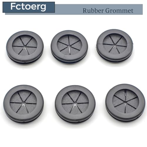 Fctoerg 1-Inch Rubber Grommets for Wiring Firewall Hole Plugs - 13/16" Inner Diameter, Pack of 6