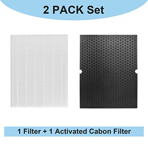Replacement 116130 Filter H for Winix 5500-2, Filter & Activated Carbon Filter Combo Pack Compare to Part # 116130
