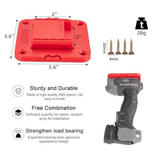Tools Drill Mount Holder, Compatible for Craftsman V20 20V Li-ion Drill Tools Holder Dock Hanger with 20 Screws, 5 Packs (No Tool)