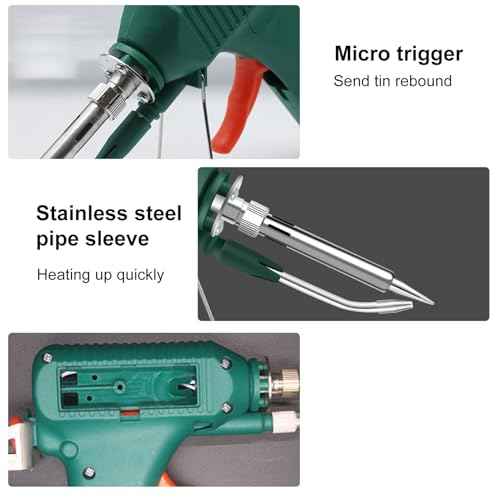 Soldering Gun Kit - Soldering Iron Kit with Adjustable Temp 180-520¡ÆC, ON/OFF Button, 80W LED Digital Internal Heat Soldering Gun, Auto Send Tin Soldering Kit for Electronics Welding Repair DIY