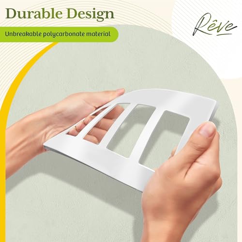 TG 4-Gang White Screwless Decorator Wall Plate Cover - Impact-Resistant