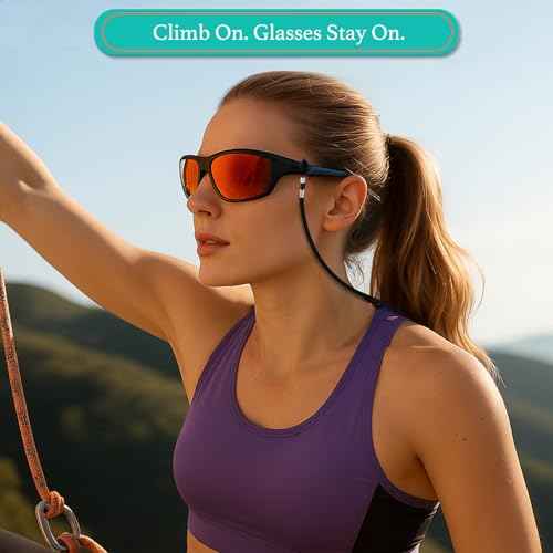 Extra Long Glasses Strap String with Secure Grip for Thick & Thin Arms - Holder around neck for Reading glasses