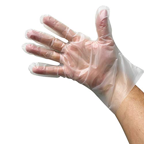 KingSeal 2000 Count PolyStretch TPE Poly Hybrid Disposable Gloves, Powder-Free, Vinyl Glove Substitute, Size Small - 10 Boxes x 200 Gloves