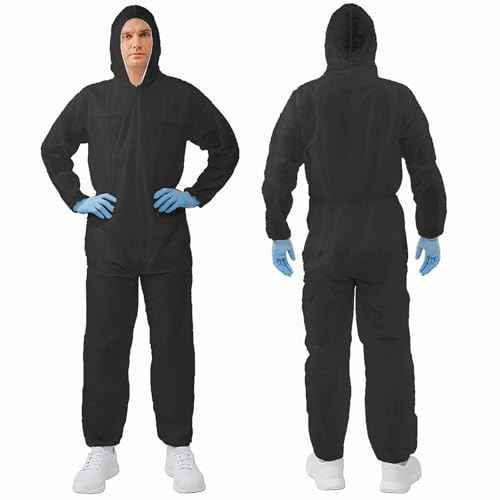 Hazmat Suits,10 Colors Options Disposable Protective Coveralls, Paint Suit with Elastic Wrists Ankles and Hood