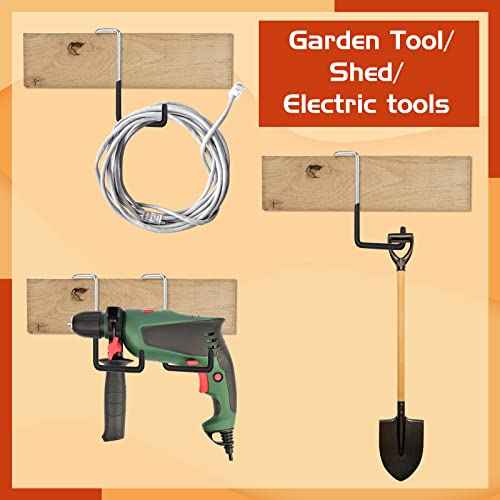 Hotop 18 Pcs Rafter Hanger Heavy Duty Large S Hooks Rafter Hanger for Garage Ladder Bike Fence Storage Organizer S Shaped Hooks(Black)