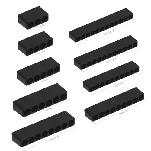 HARFINGTON 9pcs Screwdriver Bit Holder Organizer Hex Drill Plastic Storage Case for Any 1/4" Metal Driver Bits