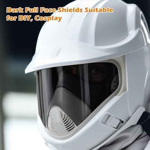 Feekoon 1 Pack Face Shield Replacement Lens, 15.5'' x 8'' Tinted Full Face Shield Compatible with Hobart 770580, Protective Safety Visor Replacement for Welding, Grinding, DIY, Cosplay Helmet