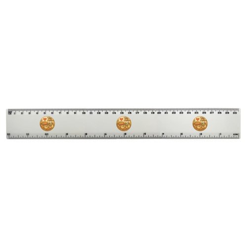 'Bakery Love' 30cm (12 Inch) White Plastic Ruler (RL00095994)